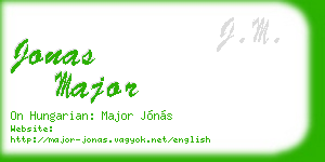 jonas major business card